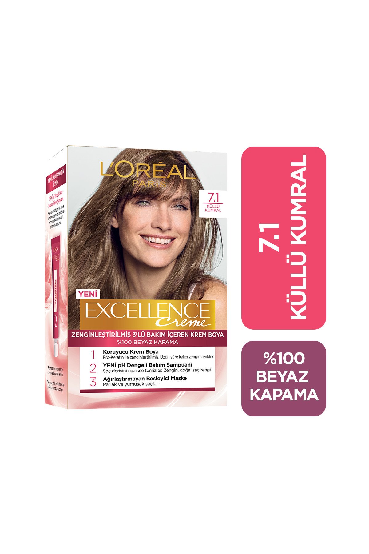 L'oréal Paris Excellence Creme Saç Boyası - 7.1 Küllü Kumral